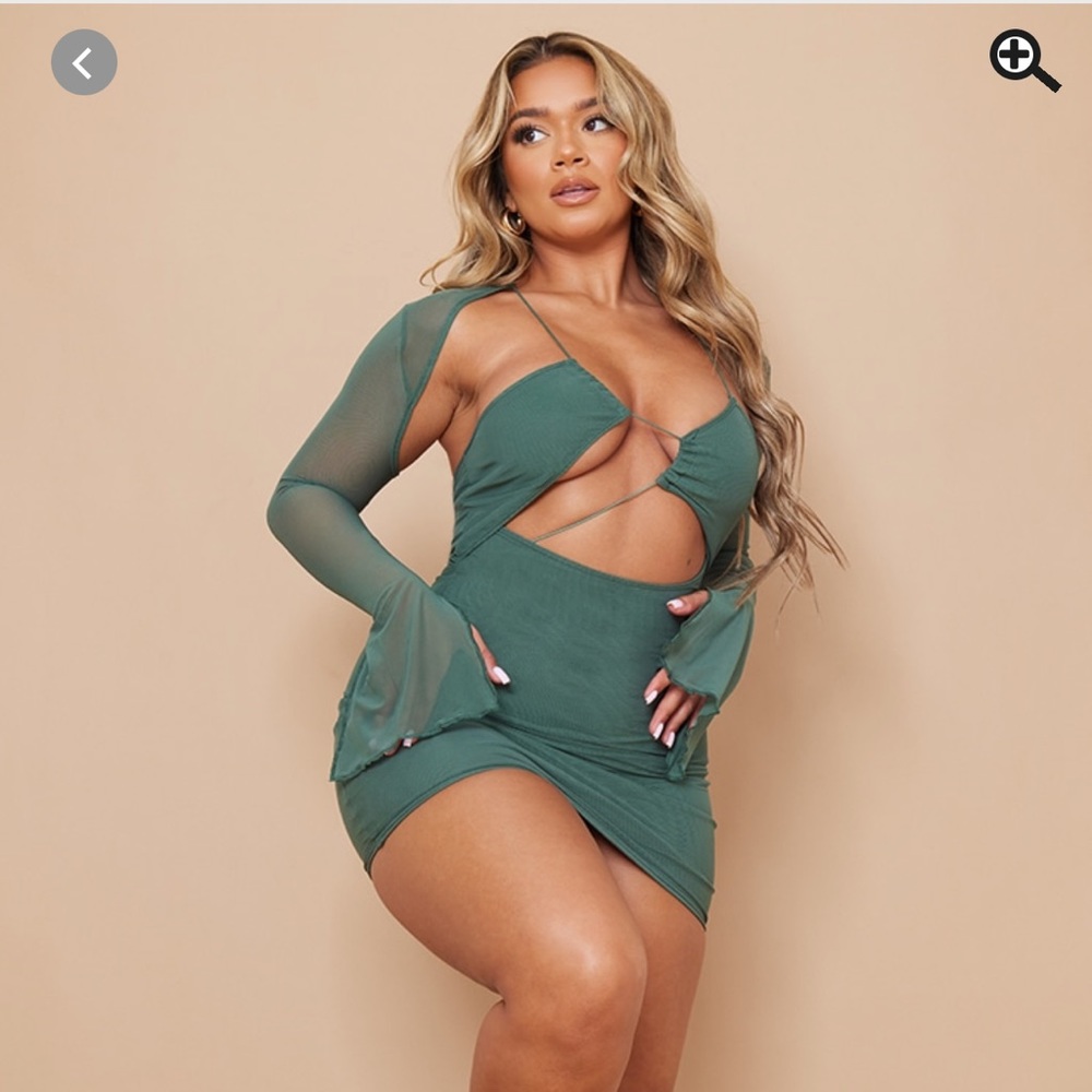 Mesh asymetrical dress